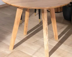 Online Table ronde en acacia style rétro 