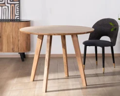 Online Table ronde en acacia style rétro 