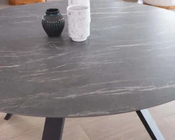 Online Table ronde noire en céramique et aluminium 