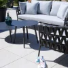 New Tables basses rondes diam. 85 et 60 aluminium anthracite "Saumur" Table Basse Ovale Ou Ronde