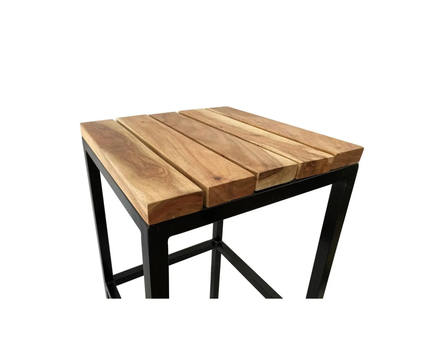 Hot Tabouret de bar en métal et bois exotique "Garden" Tabouret De Bar