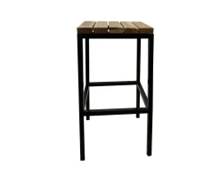 Hot Tabouret de bar en métal et bois exotique