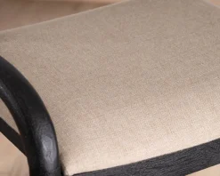 Online Tabouret de bar noir design avec dosseret bois et assise rembourrée 
