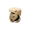 Online Tabouret rond teck massif brut "Farmer" Bout De Canapé