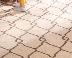 Discount Tapis kilim beige motif berbère en laine et jute "Cocoon" format 120x180 cm Décoration