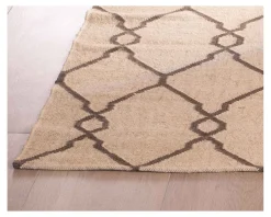 Discount Tapis kilim beige motif berbère en laine et jute 