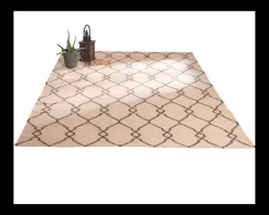 Discount Tapis kilim beige motif berbère en laine et jute 