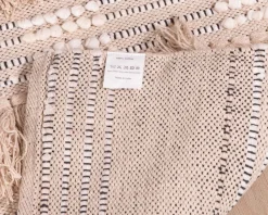Discount Tapis multi textures beige tissé main "Matis" format 200x300cm Décoration