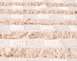 Discount Tapis multi textures beige tissé main 