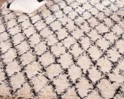 Clearance Tapis tissé en laine et coton 120x180cm 