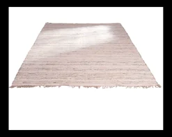 New Tapis tissé main en coton et jute avec franges 120x180cm 