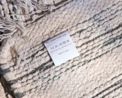 New Tapis tissé main en coton et jute avec franges 120x180cm 