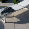 Hot Transat blanc design épuré en aluminium et textilène "Campobello" Bain De Soleil