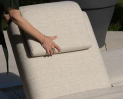 Discount Têtière en tissu écru pour bain de soleil 