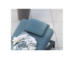 New Têtière en tissu turquoise pour chaise longue 