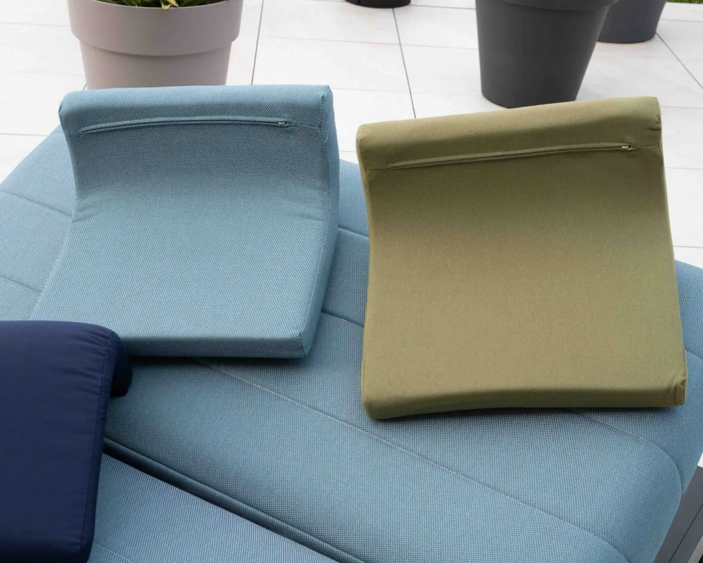 Outlet Têtière en tissu vert pour bain de soleil "Nusa Pedina" Bain De Soleil
