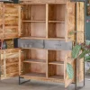 Sale Vaisselier en bois de manguier et métal style industriel "Shade" Vaisselier|Rangement