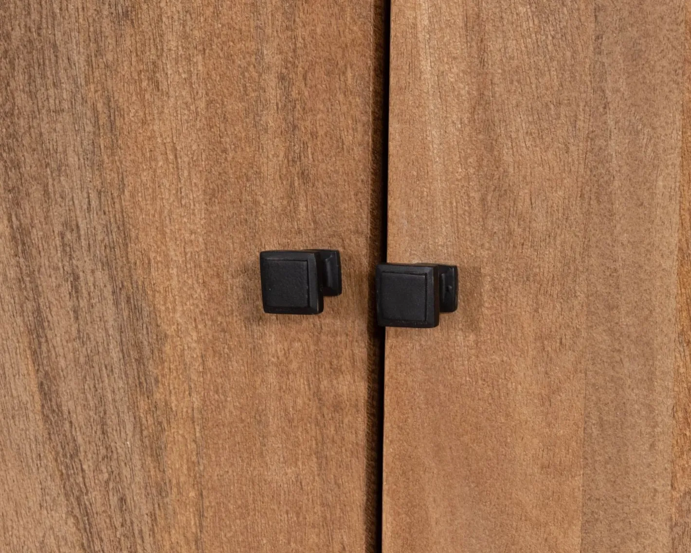 Outlet Vaisselier en manguier naturel et portes vitrées "Maestro" 100 cm Vaisselier|Vitrine Et Argentier