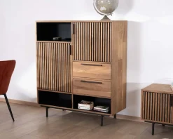 Outlet Vaisselier en teck recyclé "Opland" style rétro Vaisselier|Buffet Et Bahut