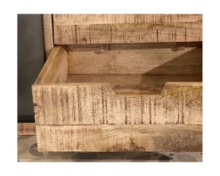 Hot Vaisselier industriel métal et bois portes coulissantes 2m 