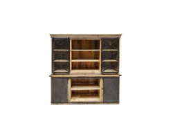 Hot Vaisselier industriel métal et bois portes coulissantes 2m 
