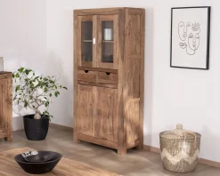Best Vaisselier vitré en palissandre "Kalanohé" 4 portes et 2 tiroirs Vaisselier|Vitrine Et Argentier