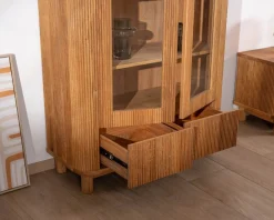 Online Vitrine avec 2 tiroirs bas style rétro 