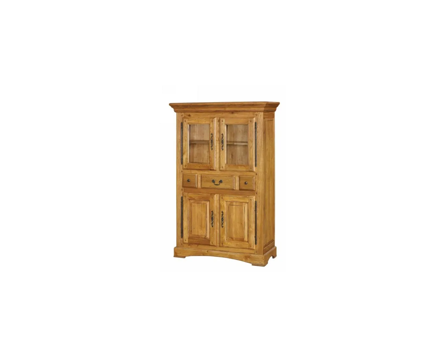 Online Vitrine 4 portes chêne massif "Antique" Vitrine Et Argentier