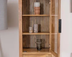 Best Vitrine 2 portes en manguier 